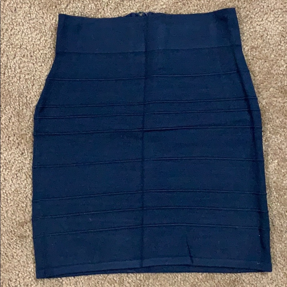Navy blue pencil skirt